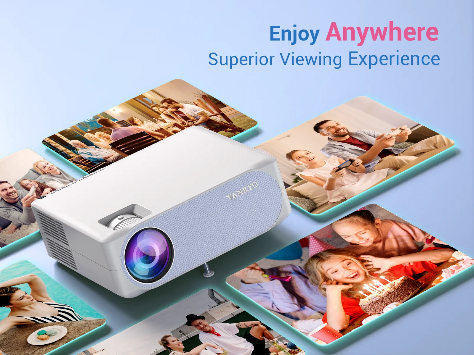 VANKYO Performance V630W Native 1080P Projector with 5G WiFi H86912