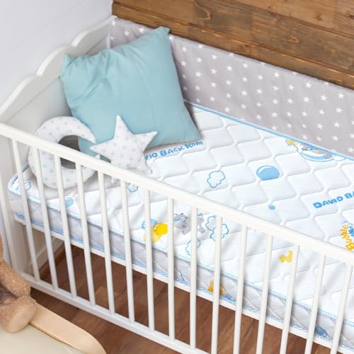 Premium Crib & Toddler Mattress, 100% Knitted Fabric, Hypoallergenic, 5" Thick, Fits Standard Cribs W252468