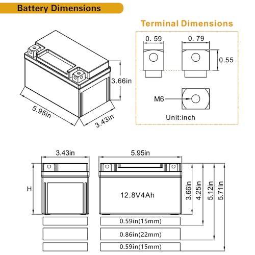 Weize Lithium YTX30L-BS 12V 10AH LiFePO4 Motorcycle Battery with Smart BMS E599001