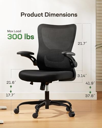 Marsail Ergonomic Office Chair with 3D Lumbar Support & Headrest T824