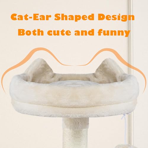 Yaheetech 62.5in Cat Tree with Platform & Hammock, Dark Gray L747397