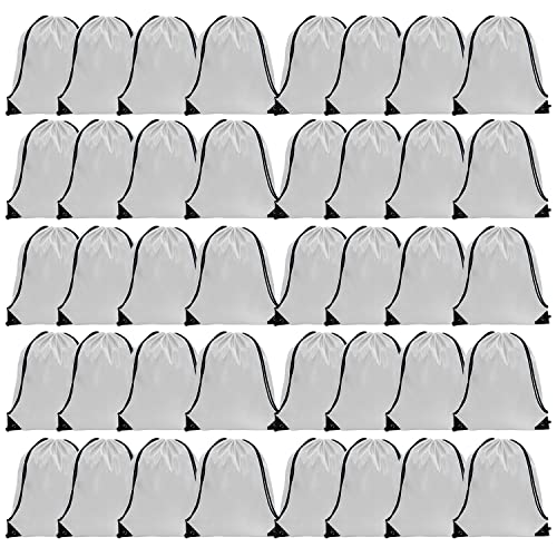 GoodtoU 40 Pack Drawstring Backpacks Waterproof Nylon Cinch Bags for School Gym N792
