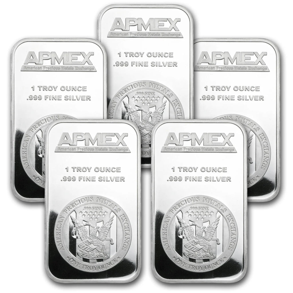1 oz Silver Bar - APMEX (Lot of 5 Bars) - Walmart