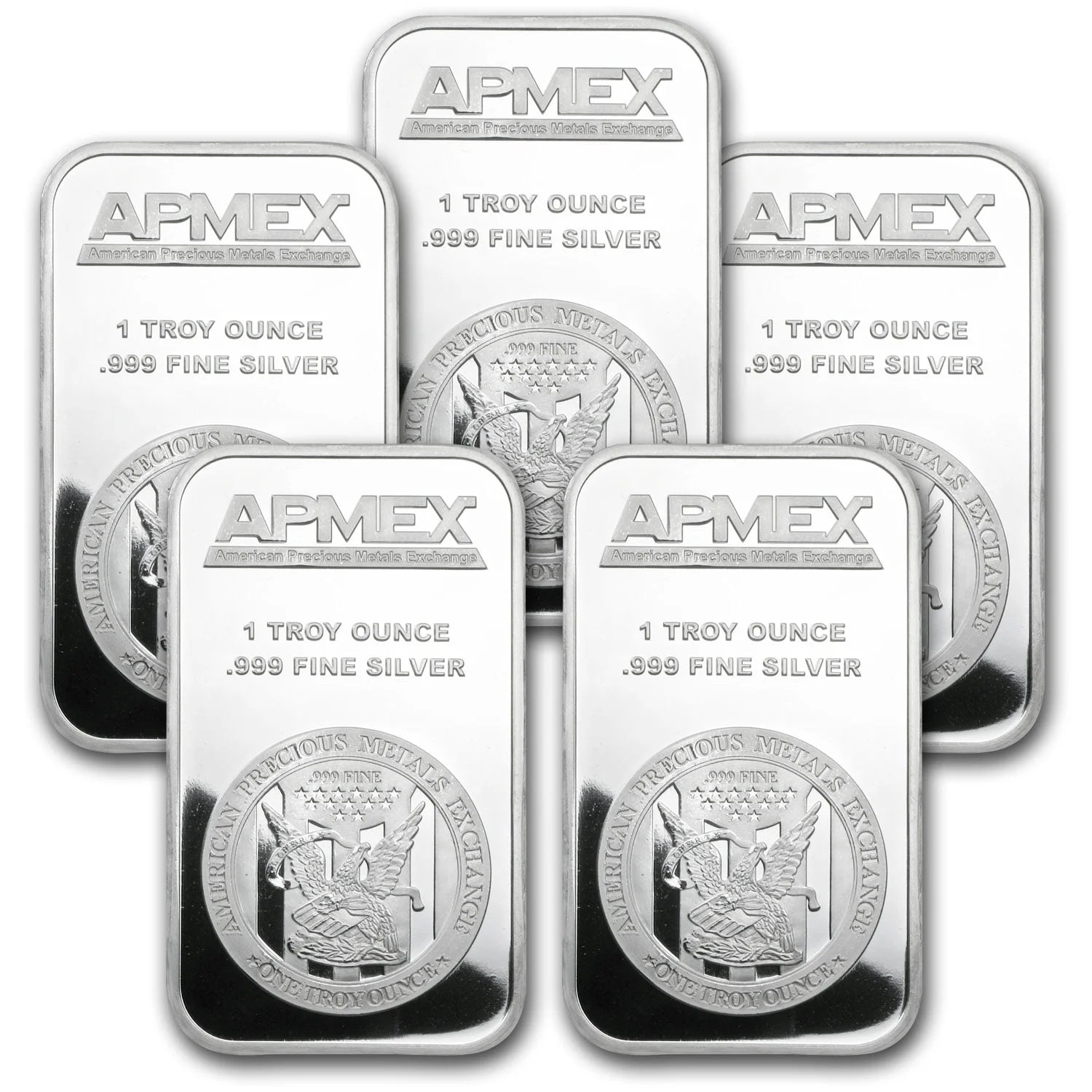 1 oz Silver Bar - APMEX (Lot of 5 Bars) - Walmart