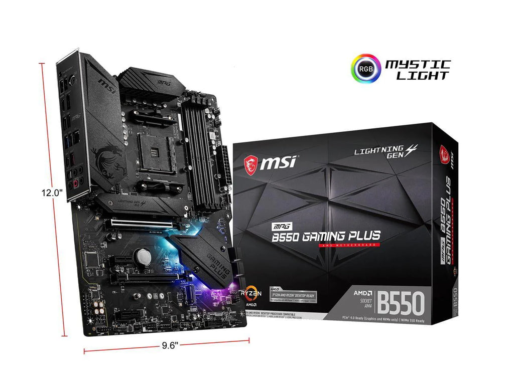 MSI MPG B550 Gaming Plus AM4 ATX AMD Motherboard Y999