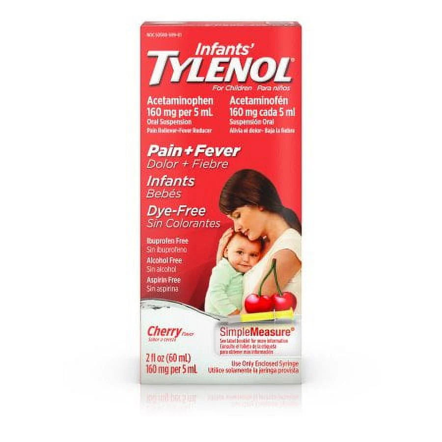 Infants' Tylenol Acetaminophen, Dye-Free Cherry, 2 fl oz P517914