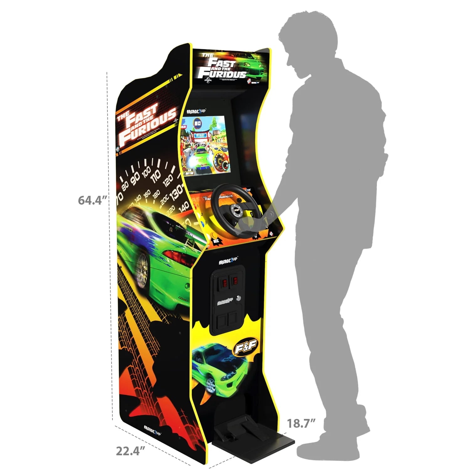 Arcade1Up The Fast & The Furious Deluxe Arcade Game with 17-inch LCD Screen R617