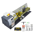 INTBUYING 8"x32" Benchtop Metal Lathe Machine 1100W Brushless Gearless Motor 50-2500RPM, Horizontal Design for Precision Metal/Wood Working Imperial/Metric Conversion, RC-210E 110V