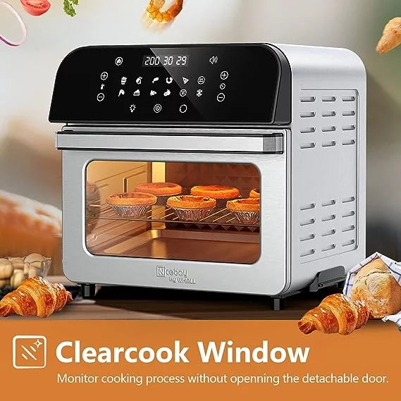 Whall Air Fryer Oven 12QT 12-in-1 Convection Oven Silver Y875