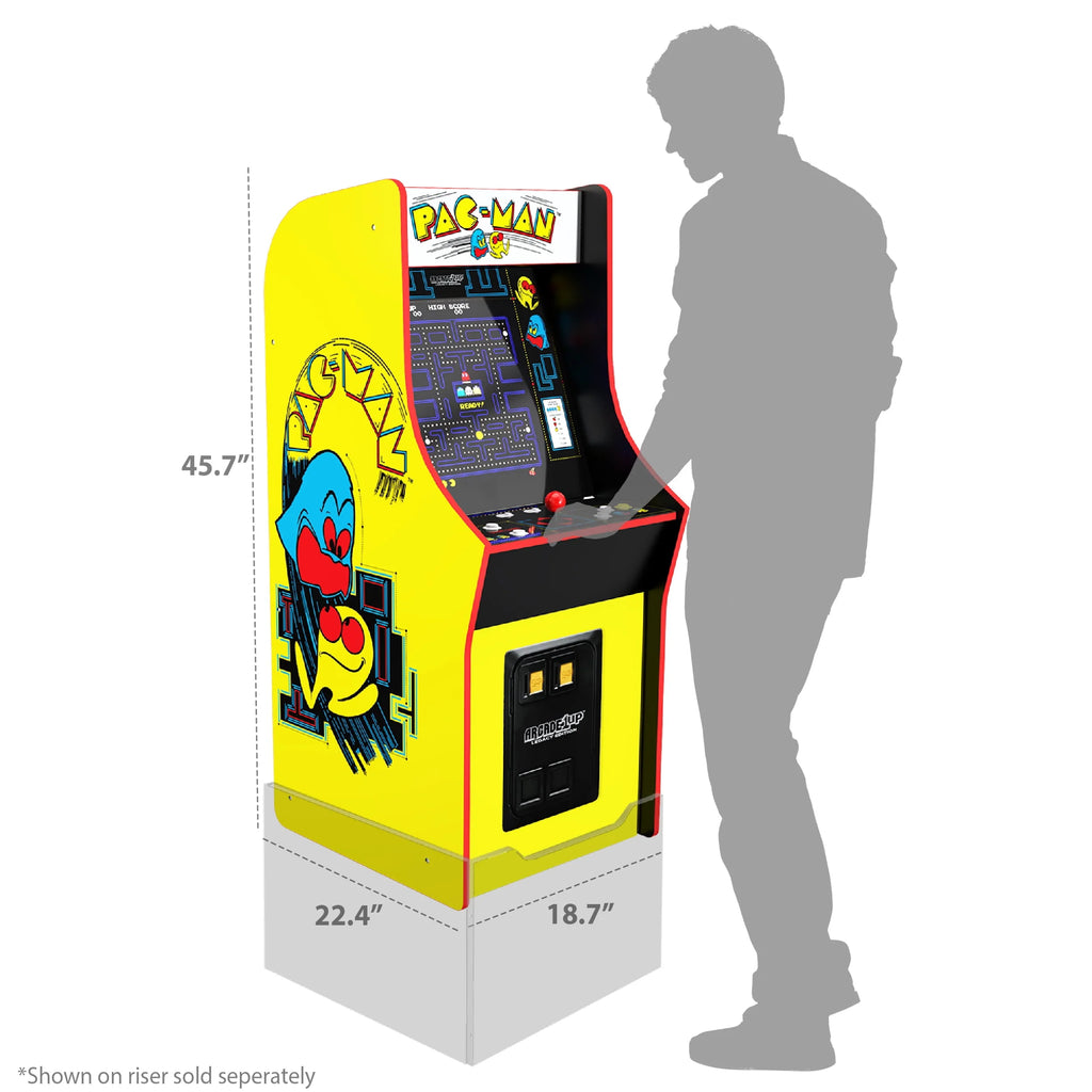 Arcade1Up PAC-MAN Classic Arcade Game, 4ft Stand-Up Cabinet, 17-Inch Screen S833496