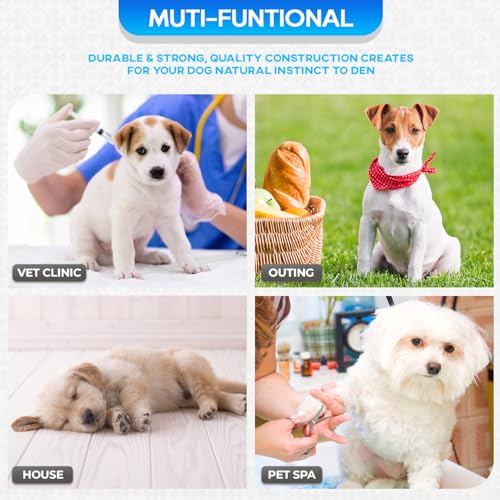 FDW Dog Crate for Large Dogs 48 Inch Folding Metal Wire Cage Double Door N1299