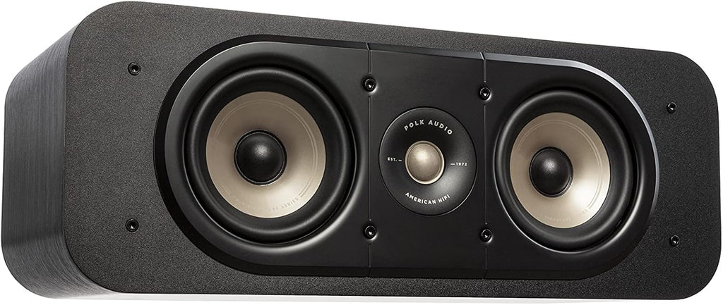 Polk Signature Elite ES30 Center Channel Speaker - Hi-Res Audio Certified and Dolby Atmos & DTS:X Compatible, 1" Tweeter & Two 5.25" Woofers, Dual Power Port for Effortless Bass, Stunning Black