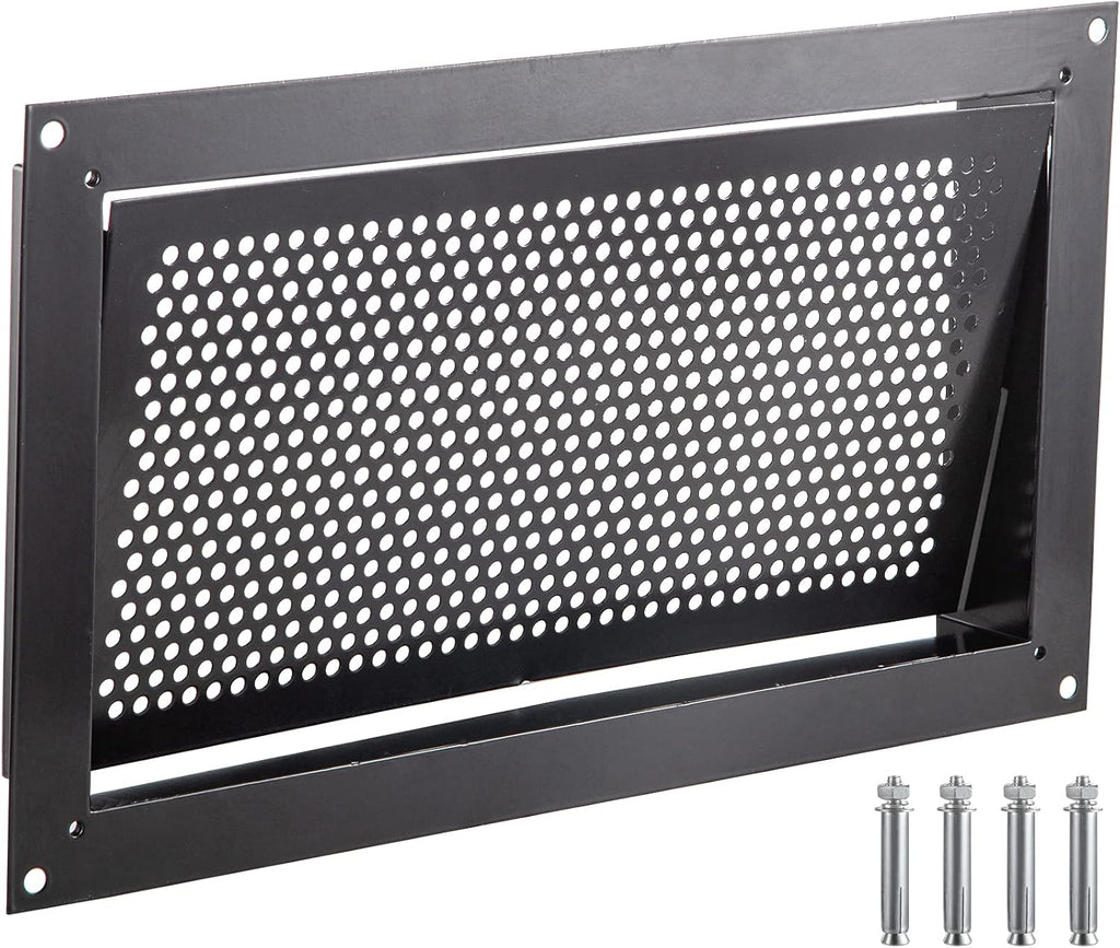 VEVOR Flood Vent, 8" Height x 16" Width x 2" Depth Foundation Flood Vent, to Reduce Foundation Damage and Flood Risk, Black, Wall Mounted, for Crawl Spaces,Garages & Full Height Enclosures