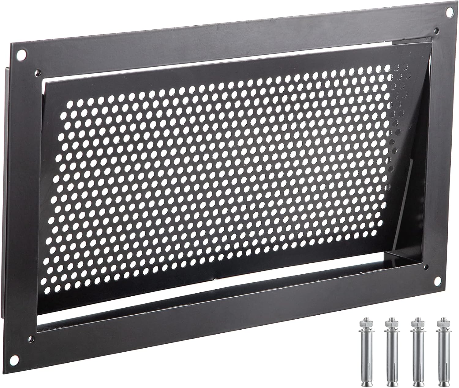 VEVOR Flood Vent, 8" Height x 16" Width x 2" Depth Foundation Flood Vent, to Reduce Foundation Damage and Flood Risk, Black, Wall Mounted, for Crawl Spaces,Garages & Full Height Enclosures