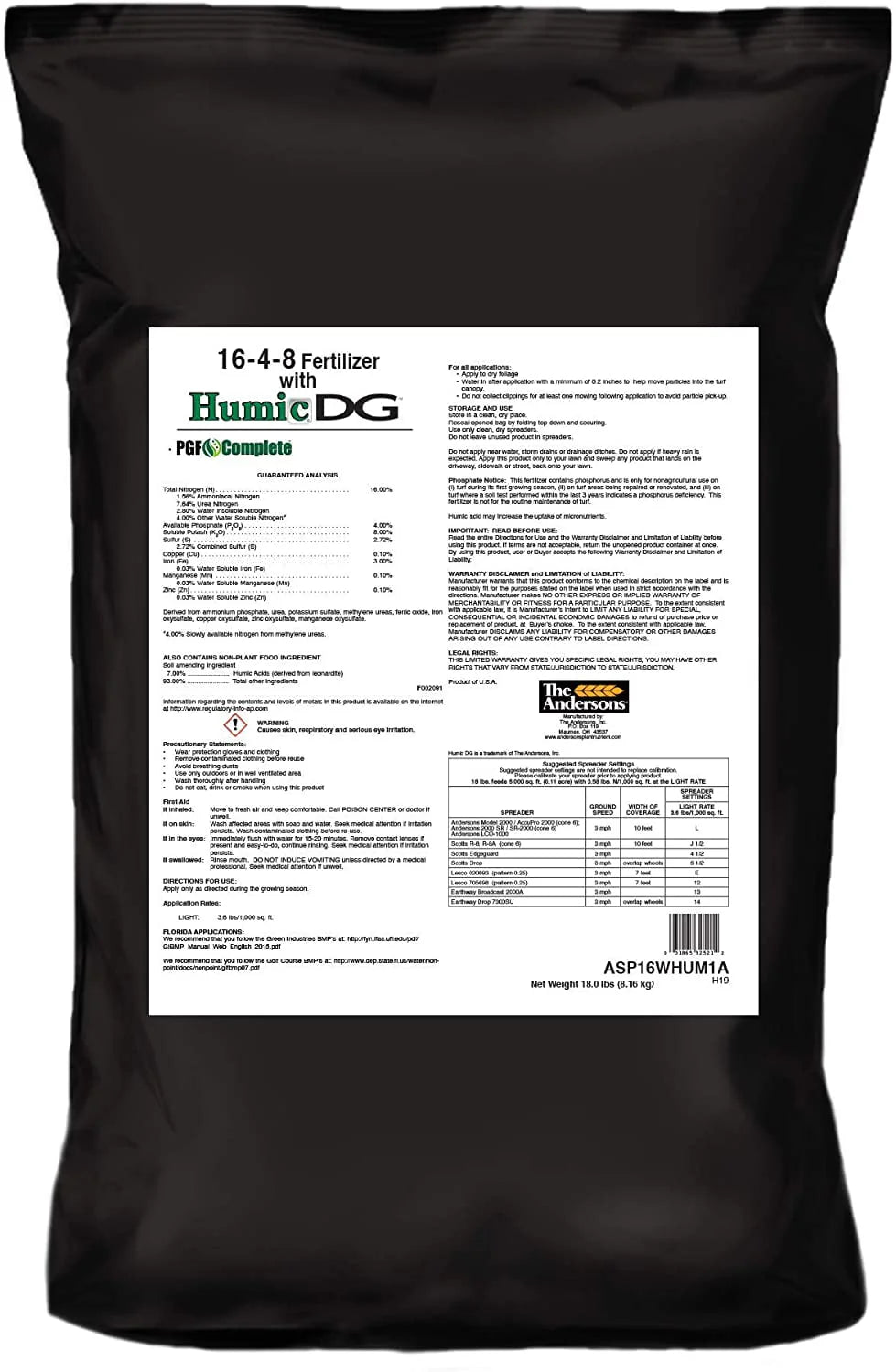 The Andersons PGF Complete 16-4-8 Lawn Fertilizer with Humic DG 5,000 sq.ft.