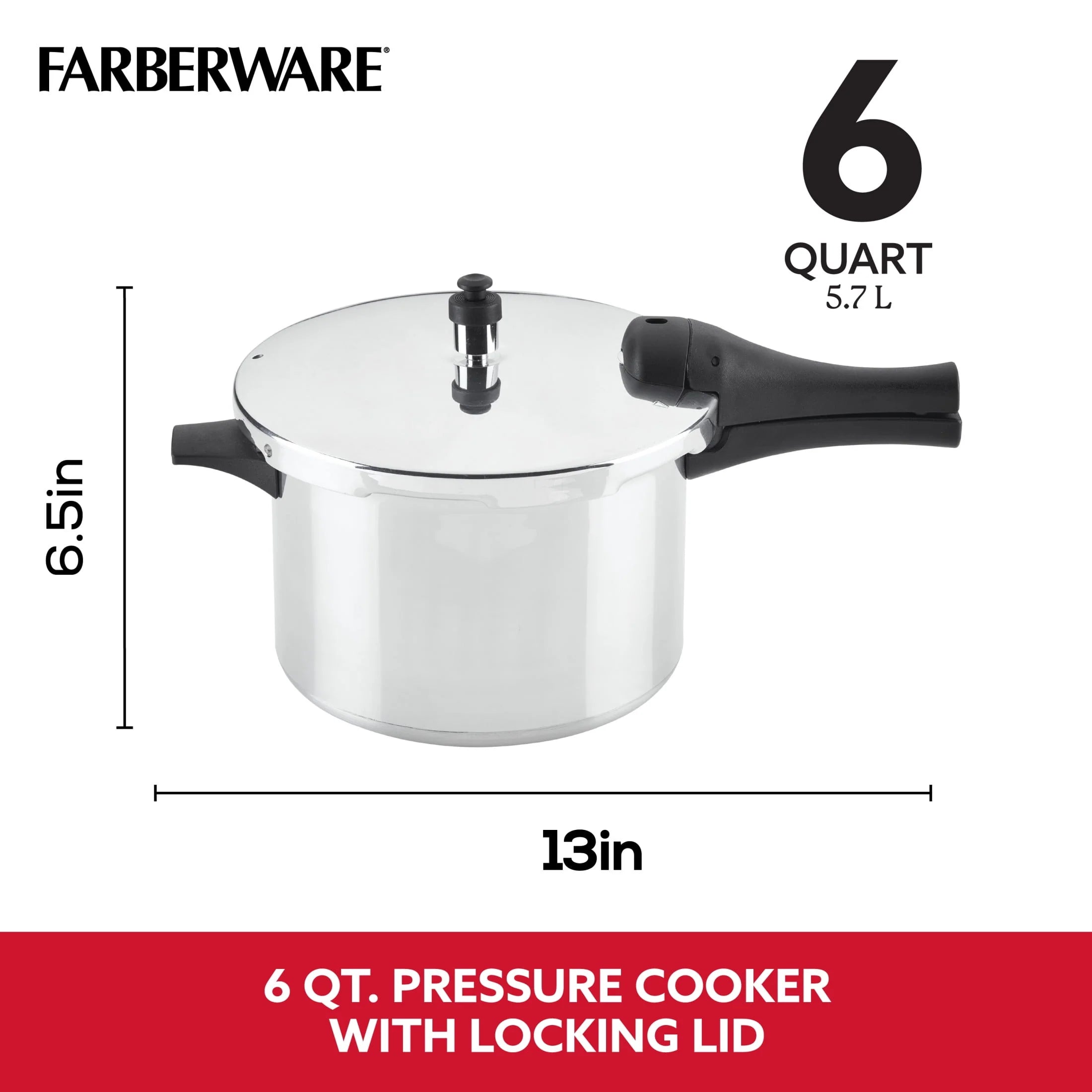 Farberware 6-Quart Aluminum Stovetop Pressure Cooker D2692