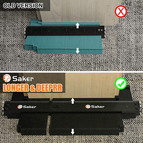 Saker Contour Gauge Duplication 10 Inch + 5 Inch Woodworking Tracing Tool X6555