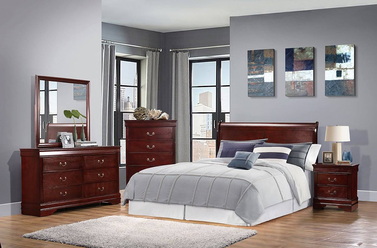 Coaster Furniture Louis Philippe Cherry Full Sleigh Bed D8908