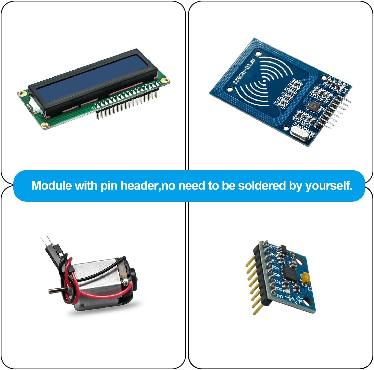 REXQualis Complete Starter Kit Based on Arduino UNO R3 with Tutorial, 67 Items, Pack of 2 F97548
