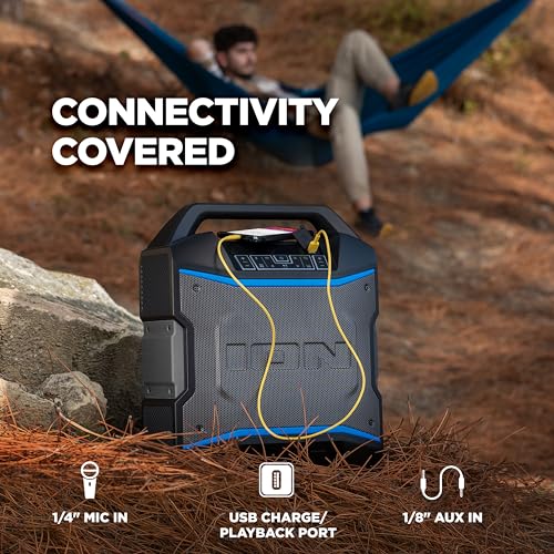 ION Block Rocker Portable Bluetooth Party Speaker with Karaoke Microphone T461114