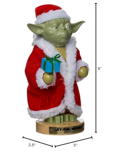 Kurt Adler Yoda in Santa Robe Nutcracker, 9-Inch P333