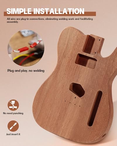 Leo Jaymz DIY Single Cut Electric Guitar Kit Mahogany Rosewood B148