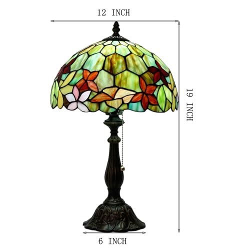 Tiffany Stained Glass Table Lamp Sea Blue Pear J2662
