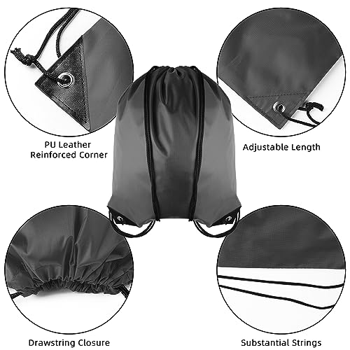 GoodtoU 40 Pack Drawstring Backpacks Waterproof Nylon Cinch Bags for School Gym N792