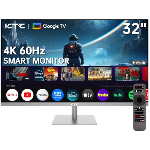 32 Inch 4K Smart Monitor with Google TV, Dolby Audio, HDR, KVM, USB-C 65W PD C7046
