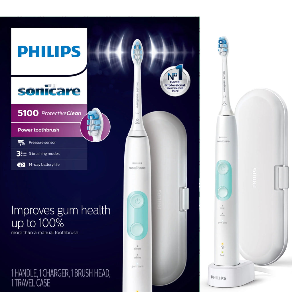 Philips Sonicare ProtectiveClean 5100 Rechargeable Electric Toothbrush, Black Hx6850/60