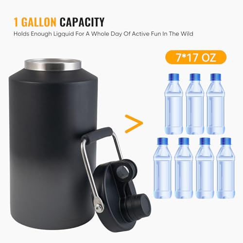 Kerilyn Insulated Gallon Jug 128oz Stainless Steel Double Vacuum Water Bottle M8713