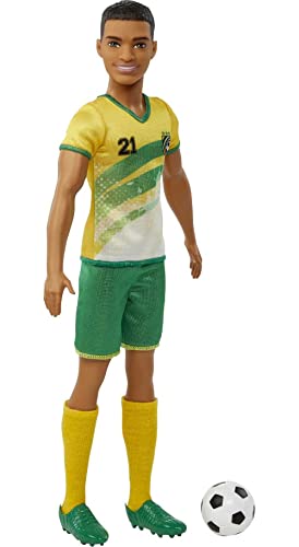 Barbie Careers Ken Fashion Doll Soccer Player with Accessories Q116964