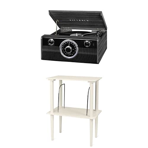 Victrola Metropolitan 4-in-1 Bluetooth Record Player with Built-in Speakers, Grey Z241914