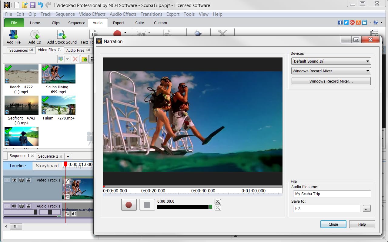 VideoPad Video Editor - Video Editing Software with Transitions and Effects J961
