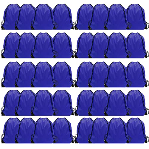 GoodtoU 40 Pack Drawstring Backpacks Waterproof Nylon Cinch Bags for School Gym N792