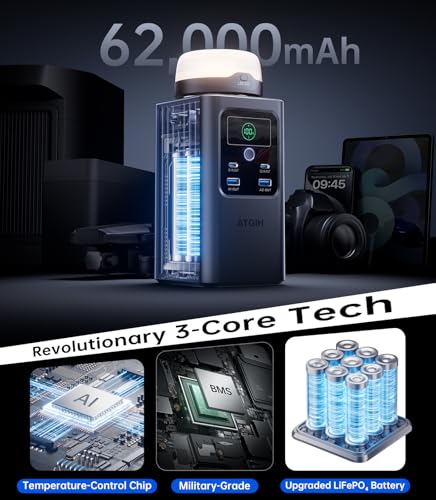 Camping Portable Power Station 198.4Wh LiFePO4 Battery with USB-C Output X56637