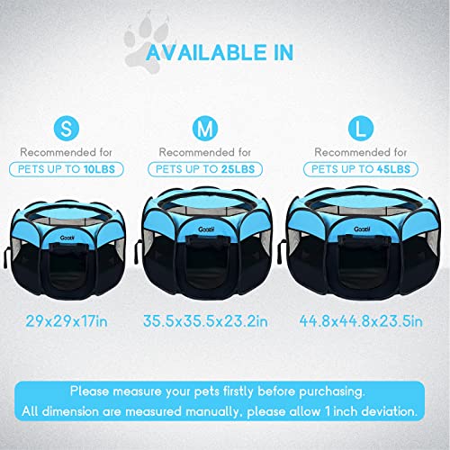 Portable Dog Playpen for Small Dogs Indoor Outdoor, Collapsible with Roof Cover, Green C304366