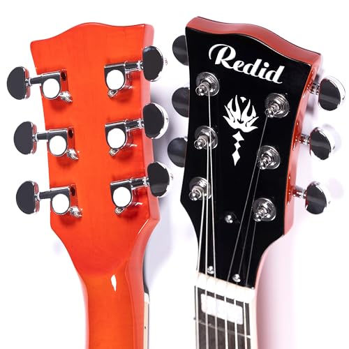 Redid Semi-Hollow Body Electric Guitar RD-100 with F-Hole, Maple Neck, Humbucker Pickups G2932