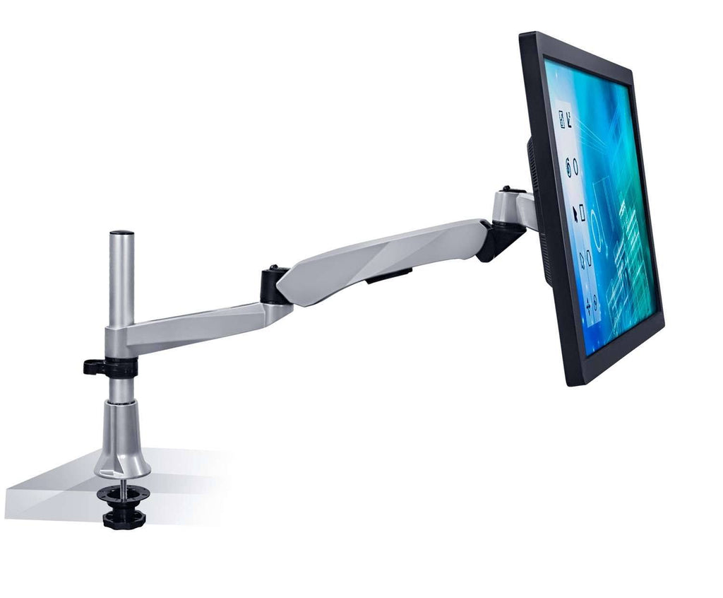 Mount-It Single LCD Monitor Desk Mount, Height Adjustable, Silver Q5530