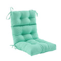 Outdoor High Back Chair Cushion Water Resistant Tufted with Ties Purple P961