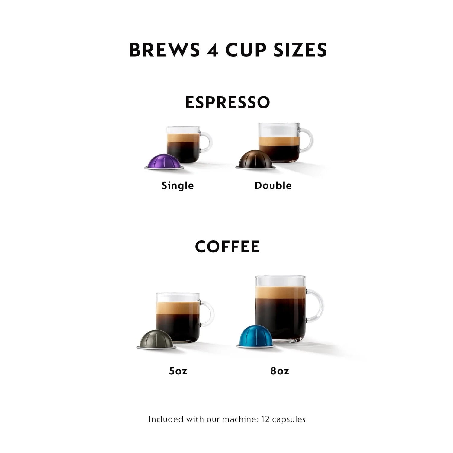Breville Nespresso Vertuo Coffee & Espresso Machine with Aeroccino Milk Frother T802
