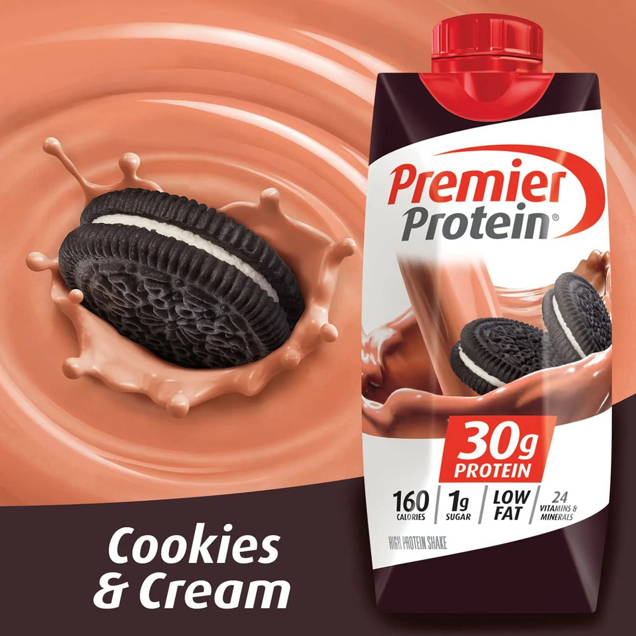 Premier Protein Shake, Café Latte, 30g Protein, 11 fl oz, 12 Ct P131720