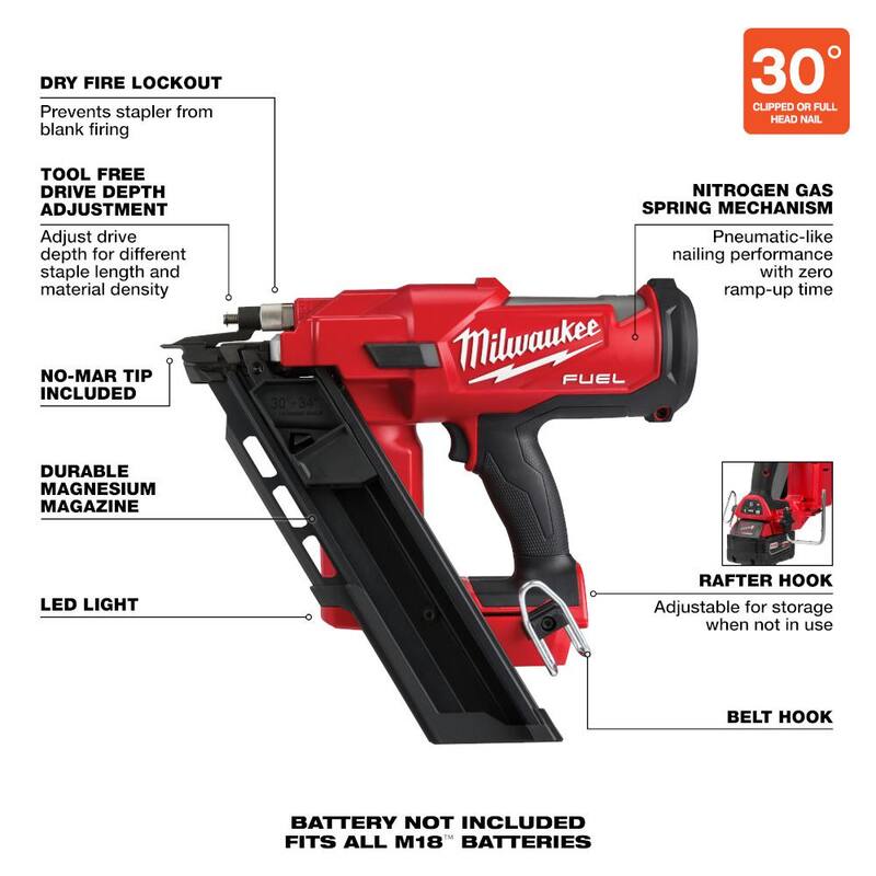 M18 FUEL 18-Volt Brushless Cordless Framing Nailer (Tool-Only) B608