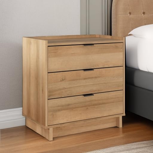 Prepac Sonoma Tall Nightstand with 3 Drawers, Black Q28004