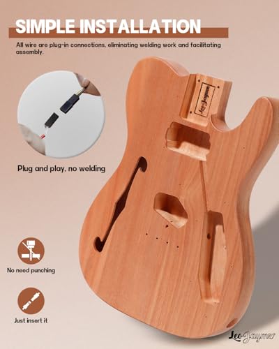 Leo Jaymz DIY Single Cut Electric Guitar Kit Mahogany Rosewood B148