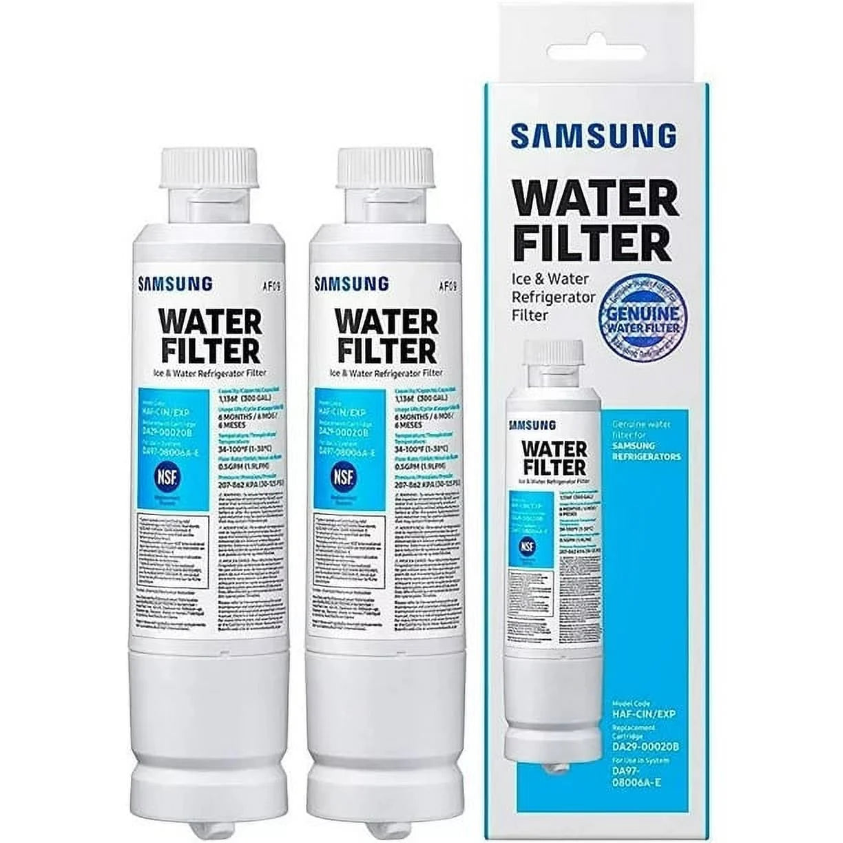 Samsung Refrigerator Water Filter Replacement DA29-00020B (2-Pack) K99685
