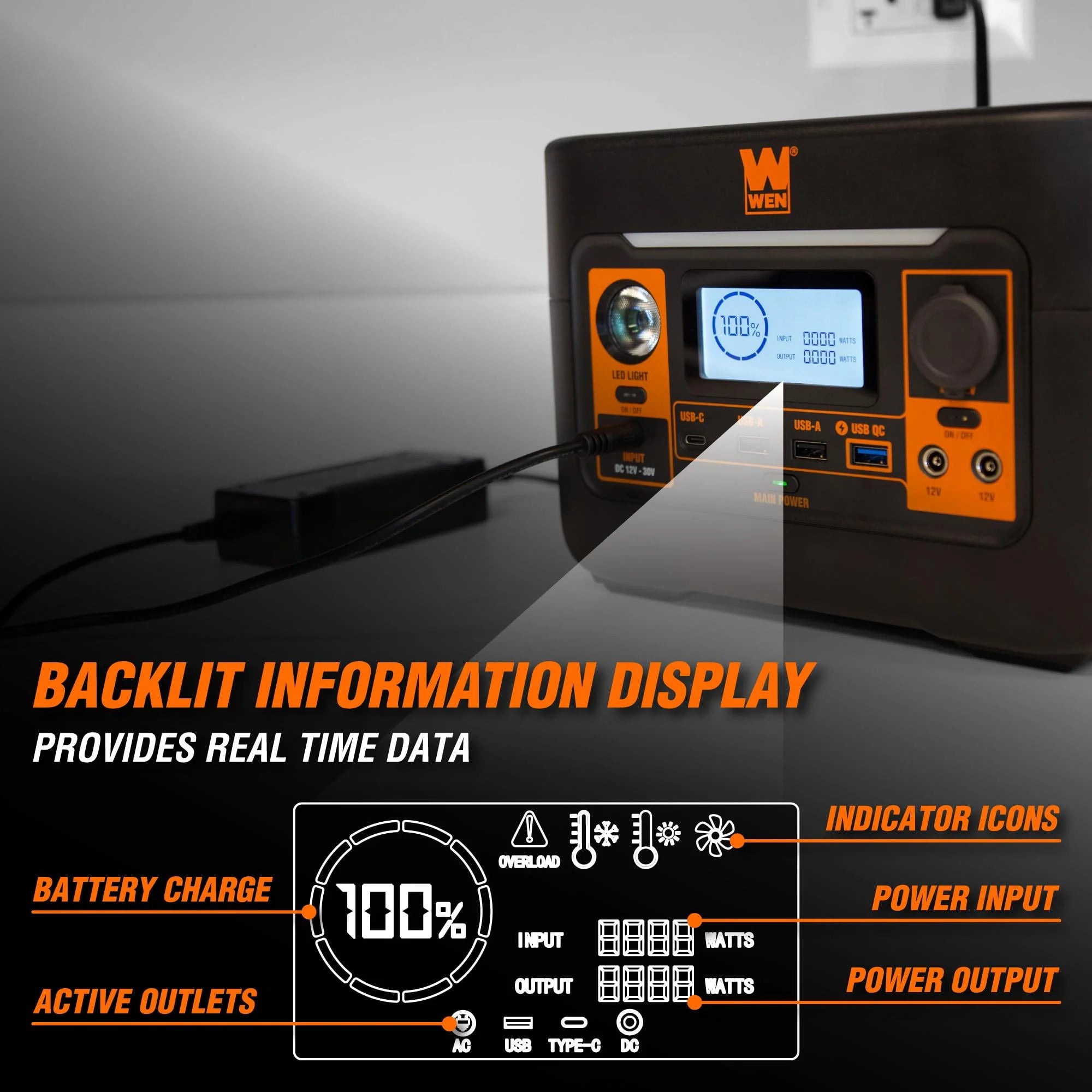 WEN 300-Watt 269Wh Lithium-Ion Power Station B2624