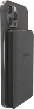 mophie snap+ juice pack mini - Magnetic and portable wireless charger containing a 5,000mAh internal battery. - Black Pack of 2
