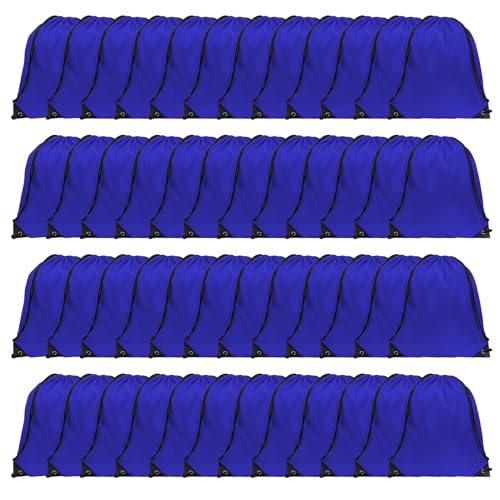 GoodtoU 40 Pack Drawstring Backpacks Waterproof Nylon Cinch Bags for School Gym N792