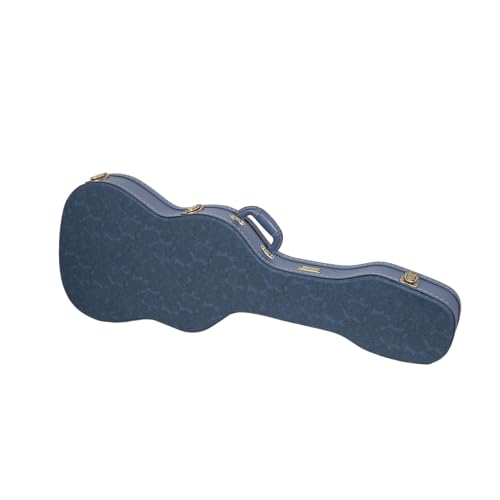 Crossrock Relief Series 335 Guitar Case for ES-335 & Semi-Hollow Electric Guitars, Carved Smoke Blue Finish S516
